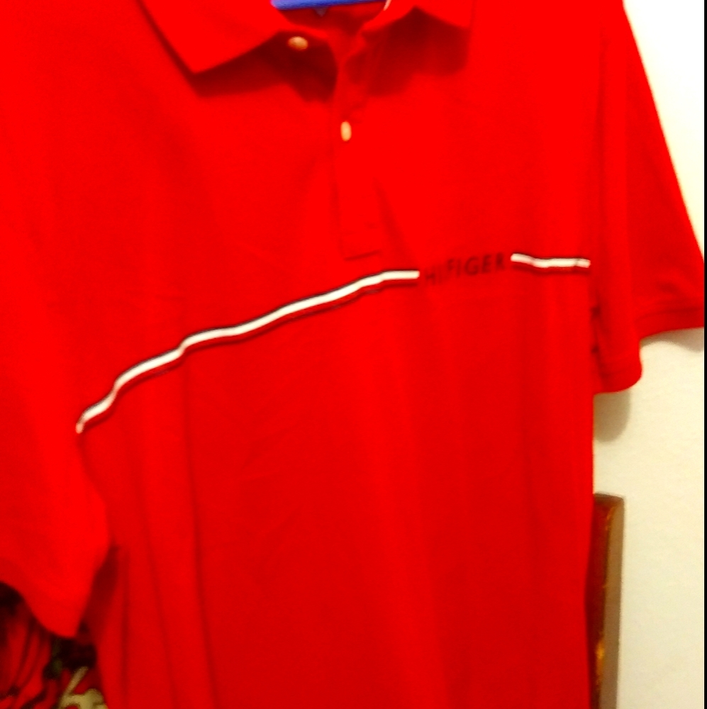 Red Tommy Hilfiger polo